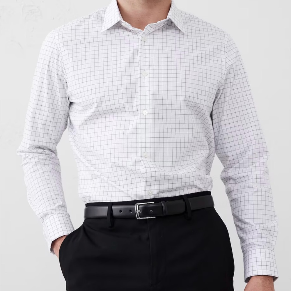 Banana Republic Window Pane Dress Shirt